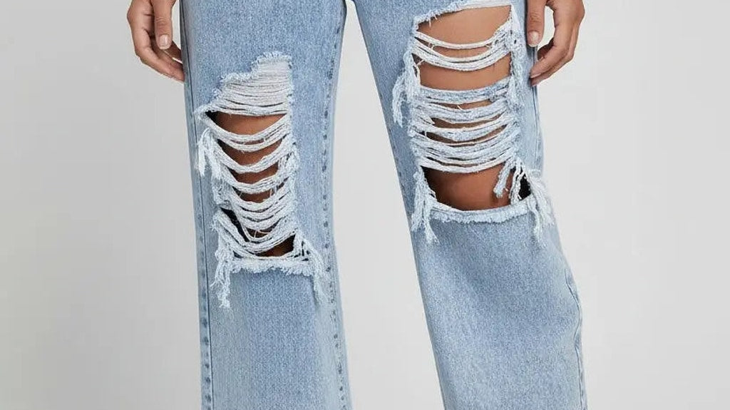 Women's high-rise distressed wide-leg jeans - 17 ways to style denim
