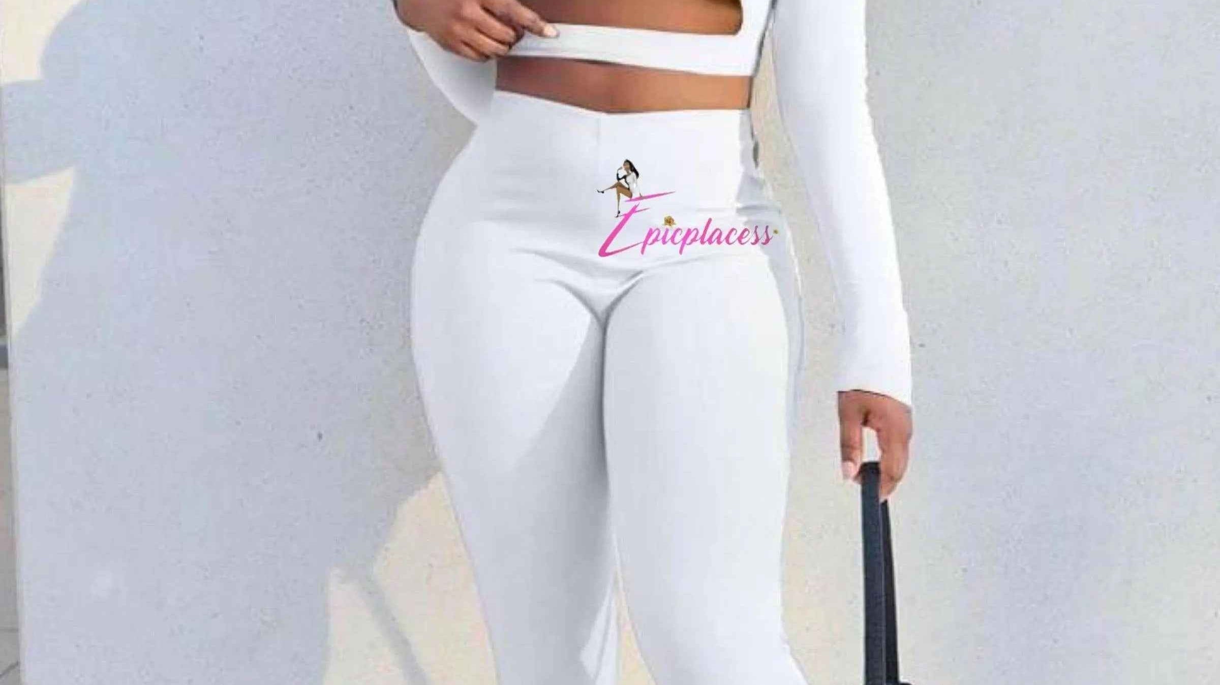 Woman wearing a stylish Epicplacess two piece set