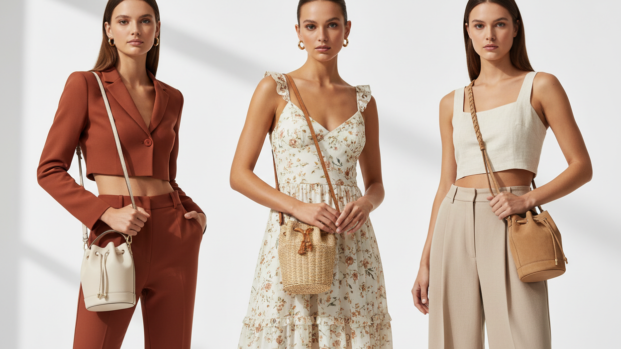 Mini Bucket Bag Outfit Ideas for Women