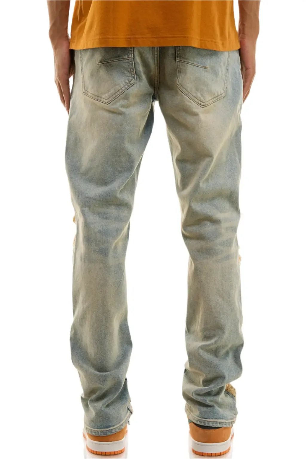 Distressed skinny jeans front view - Epicplacess