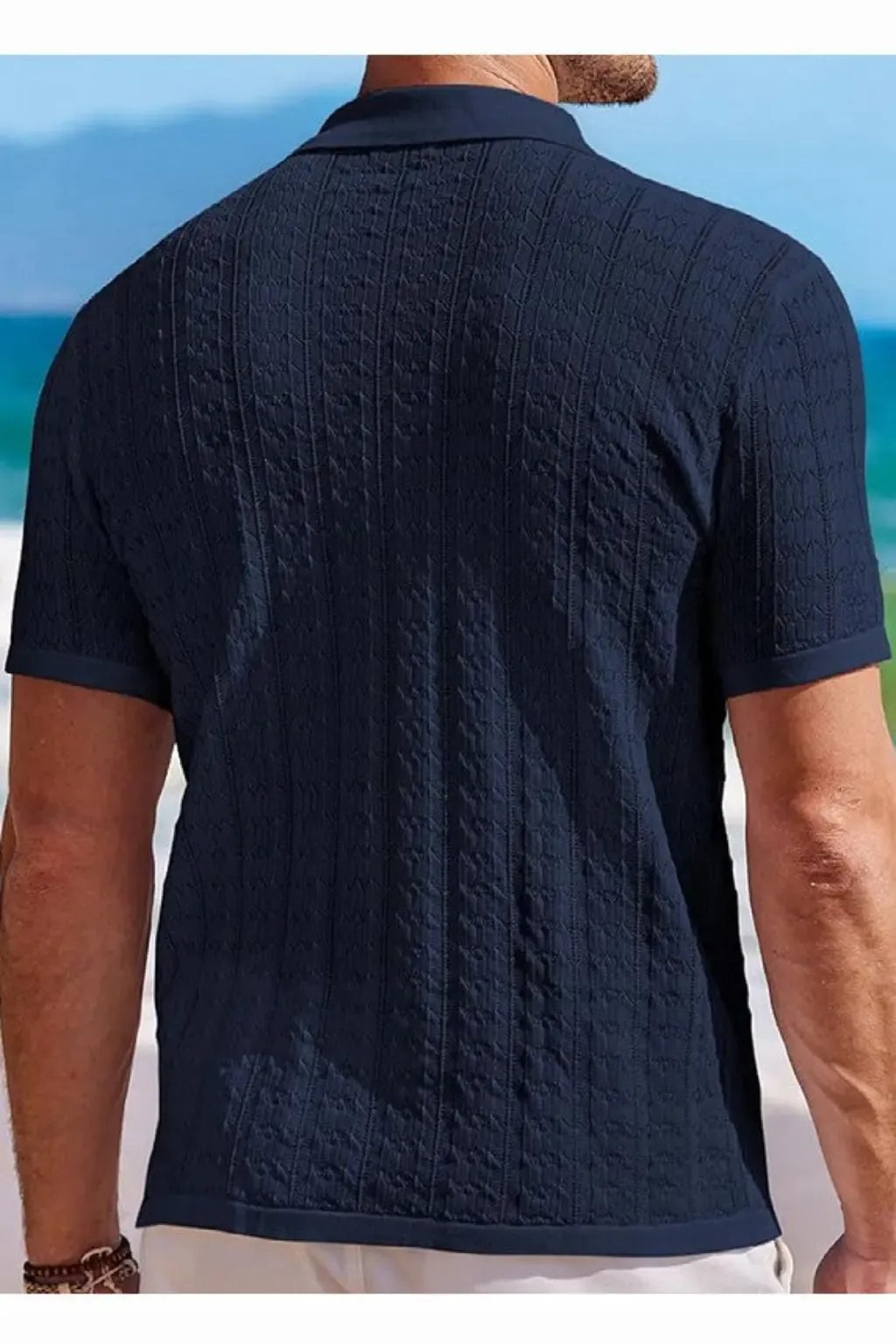 Cuban collar shirt back view - Epicplacess