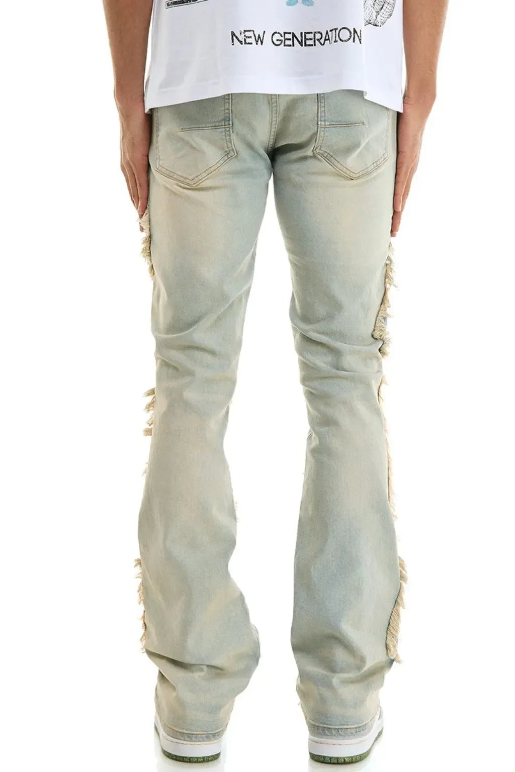 Stacked skinny jeans front view - Epicplacess