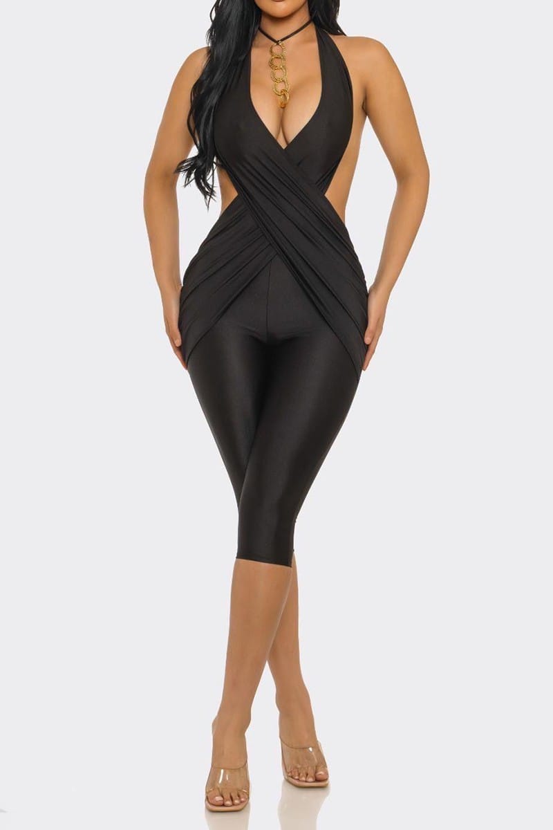 Black jumpsuit outfit view - Epicplacess