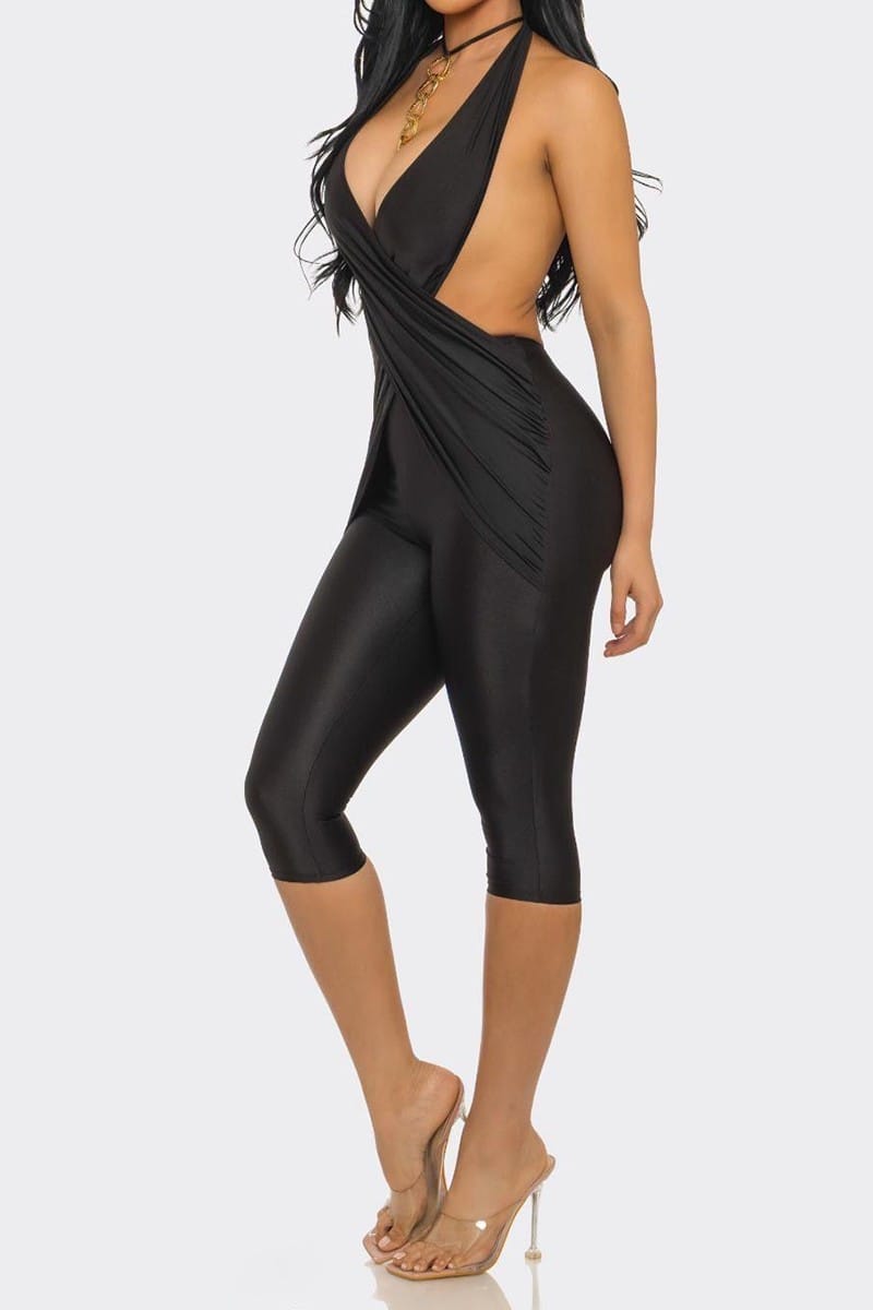 Black capri jumpsuit - Epicplacess
