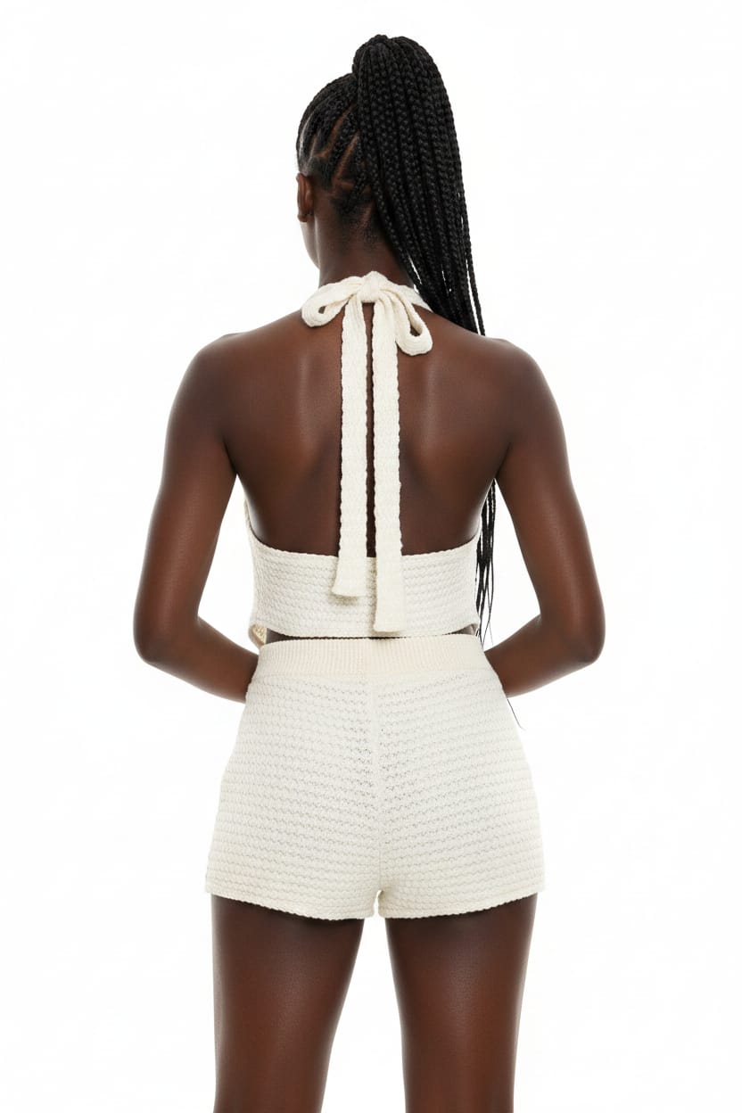 Cream knit set detail - Epicplacess