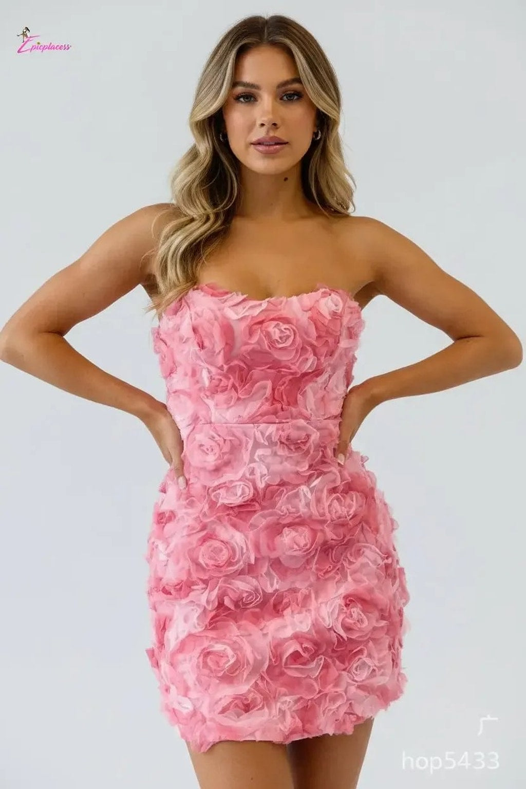 Rose Bouquet pink mini dress - Epicplacess