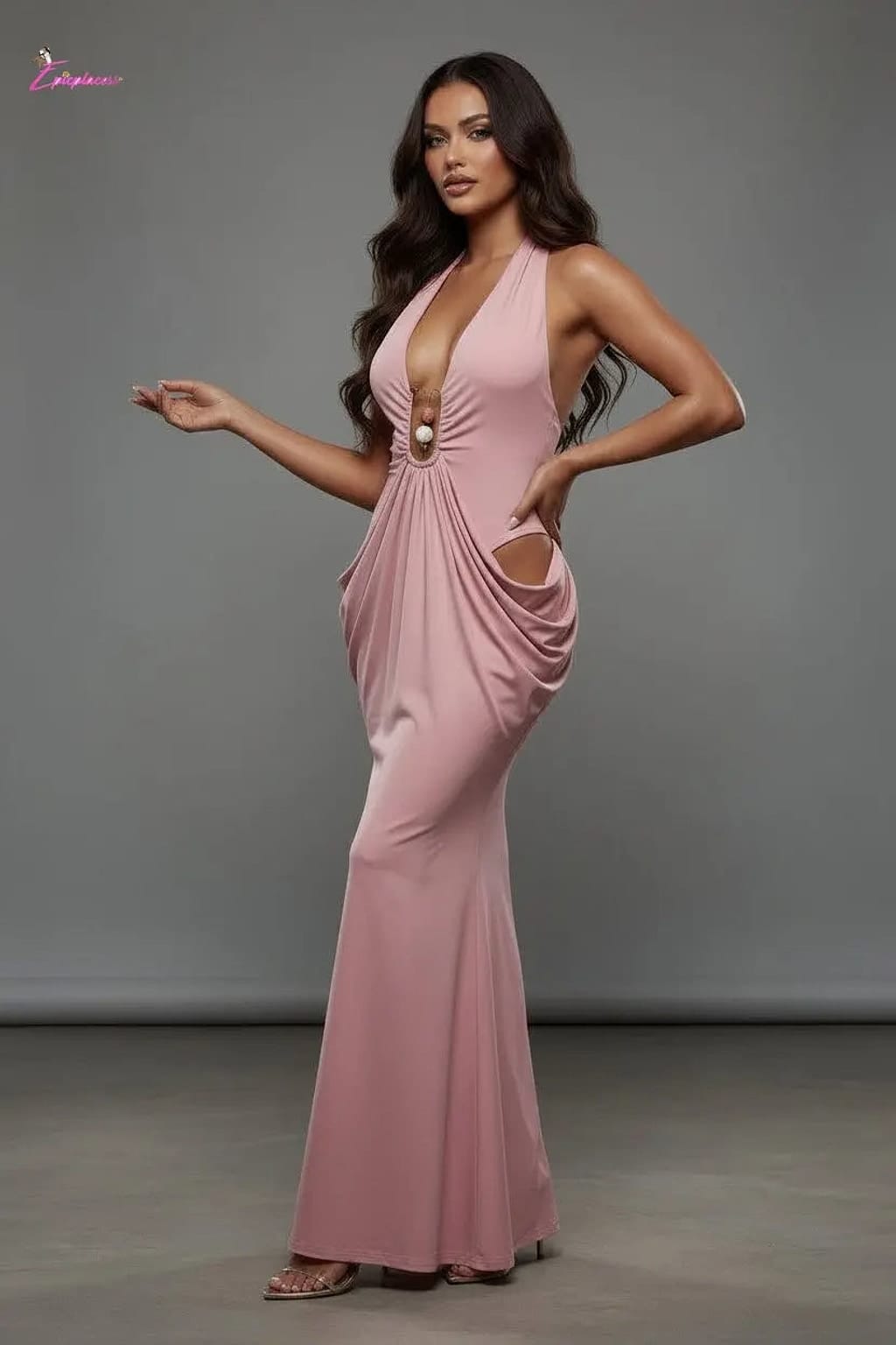 Jewel clasp dress back view - Epicplacess