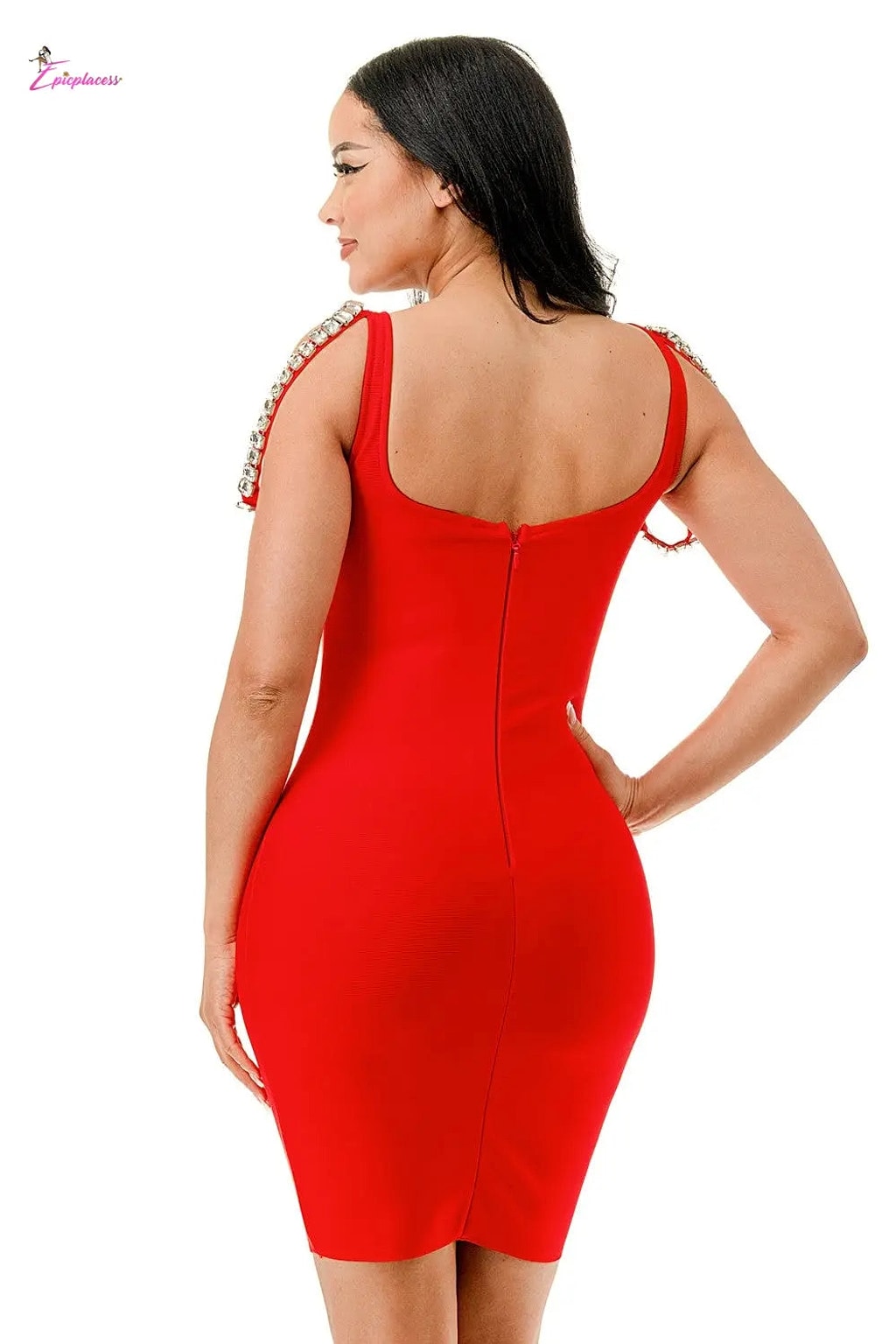 Square neck dress product view - Epicplacess