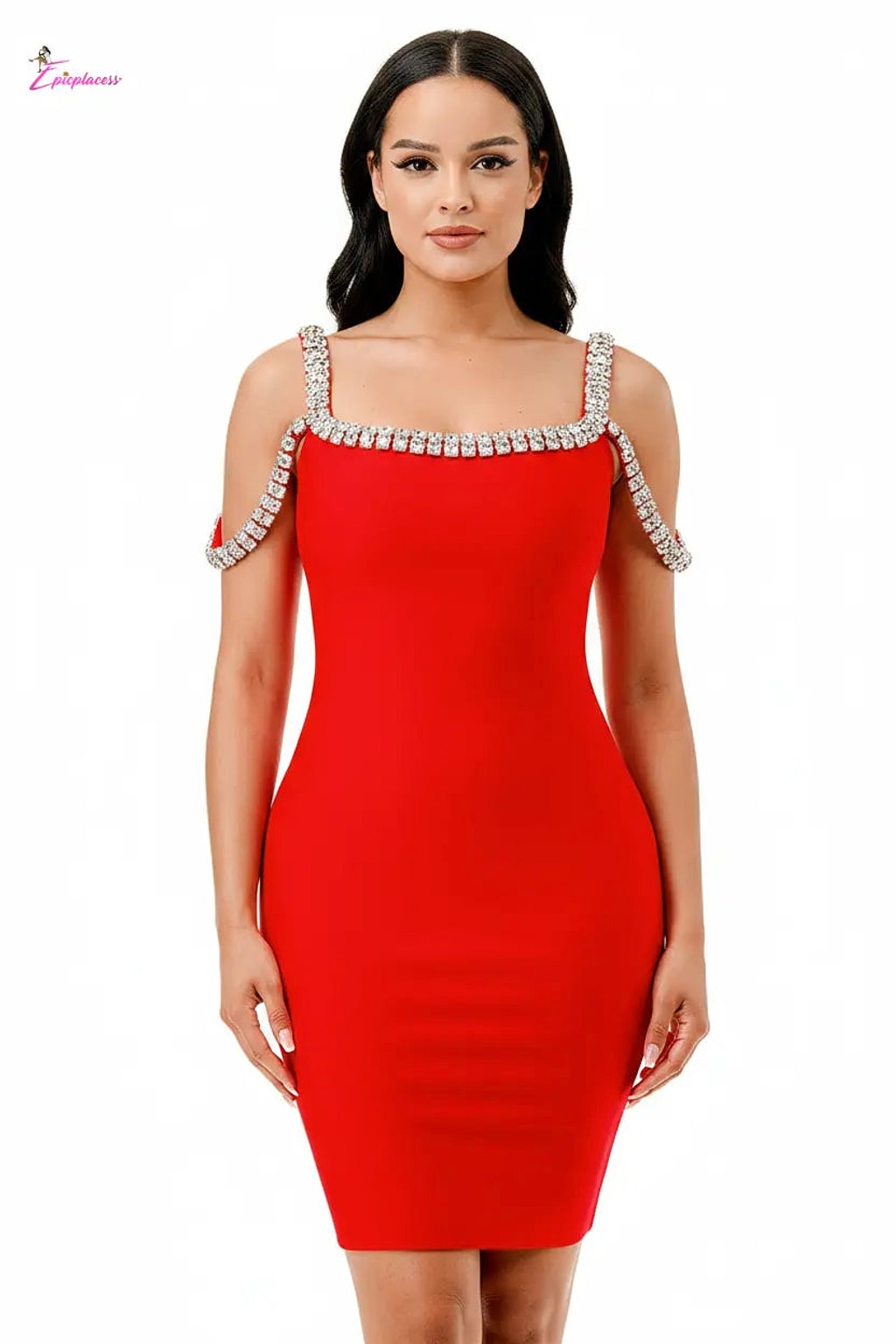 Square neck dress detail - Epicplacess