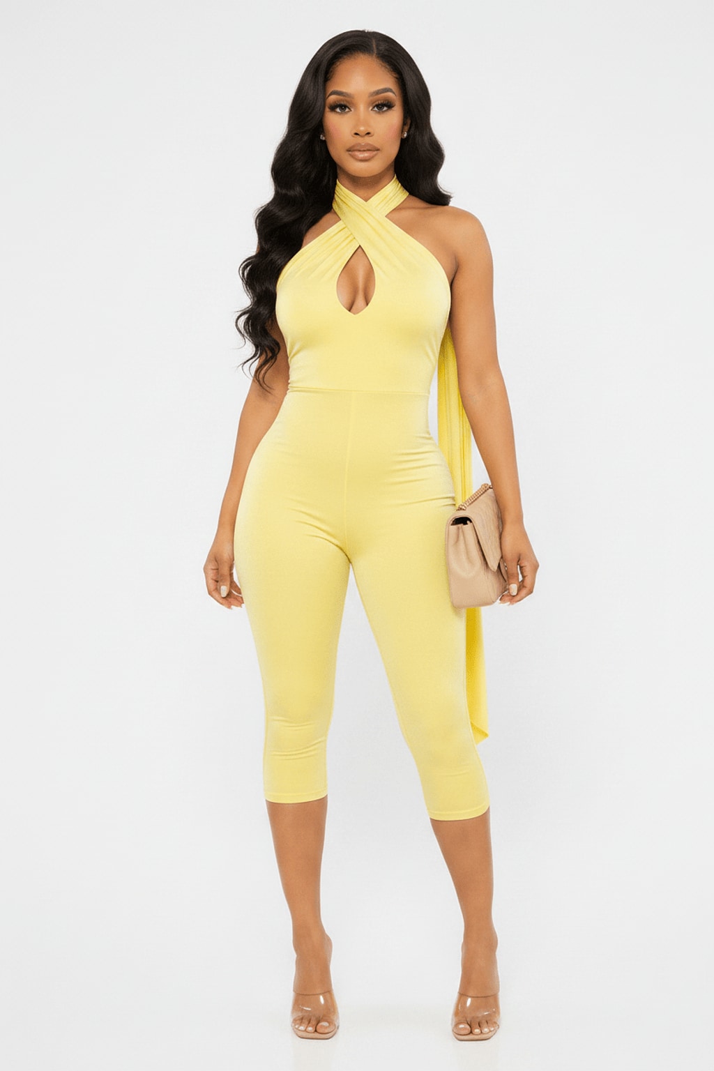 Twisted capri jumpsuit - Epicplacess