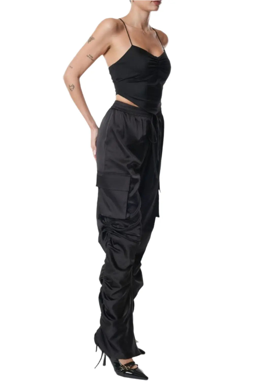 Smoke Show Satin style with cargo pants - Epicplacess