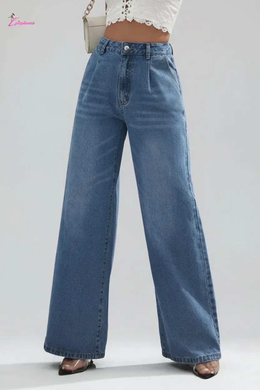 Pleated jeans side view - Epicplacess
