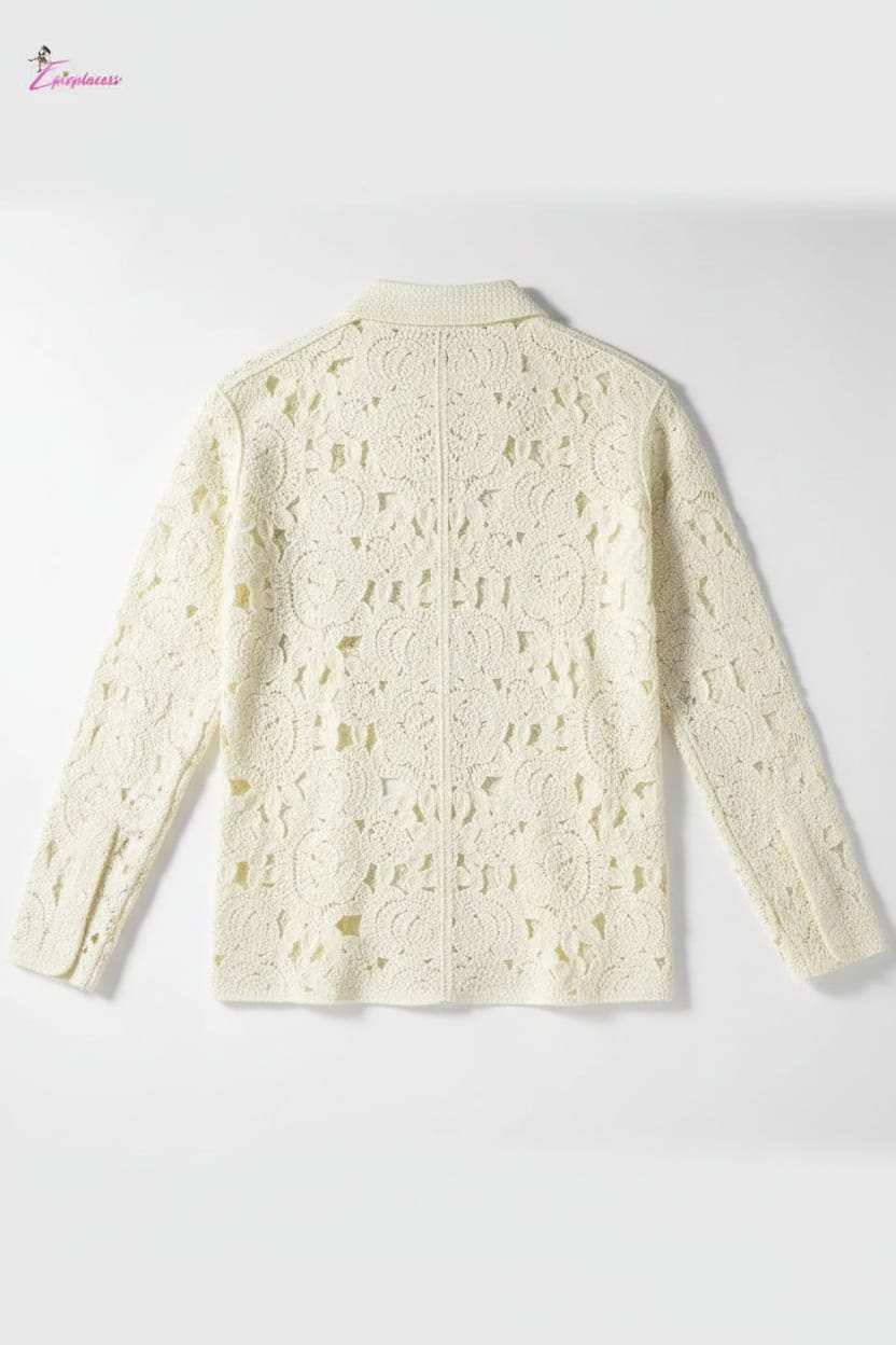 Floral lace shirt front view - Epicplacess