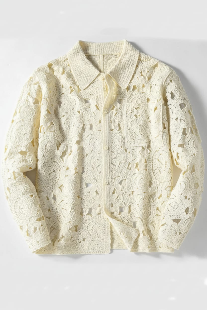 Ivory lace shirt detail - Epicplacess