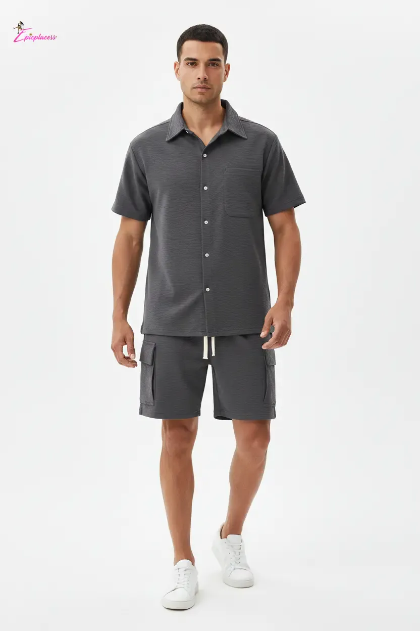 Button-up shirt set back view - Epicplacess