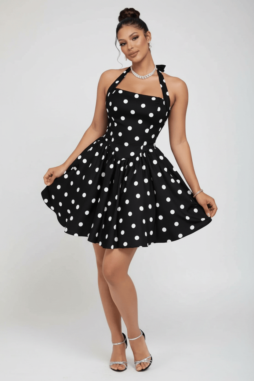 Polka dot mini dress - Epicplacess