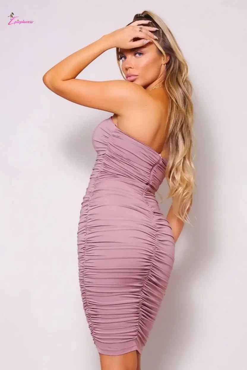 Strapless midi dress detail - Epicplacess