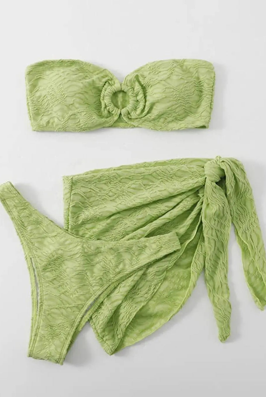 Sarong Bandeau 3 Piece Bikini Sunsuit bikini Epicplacess