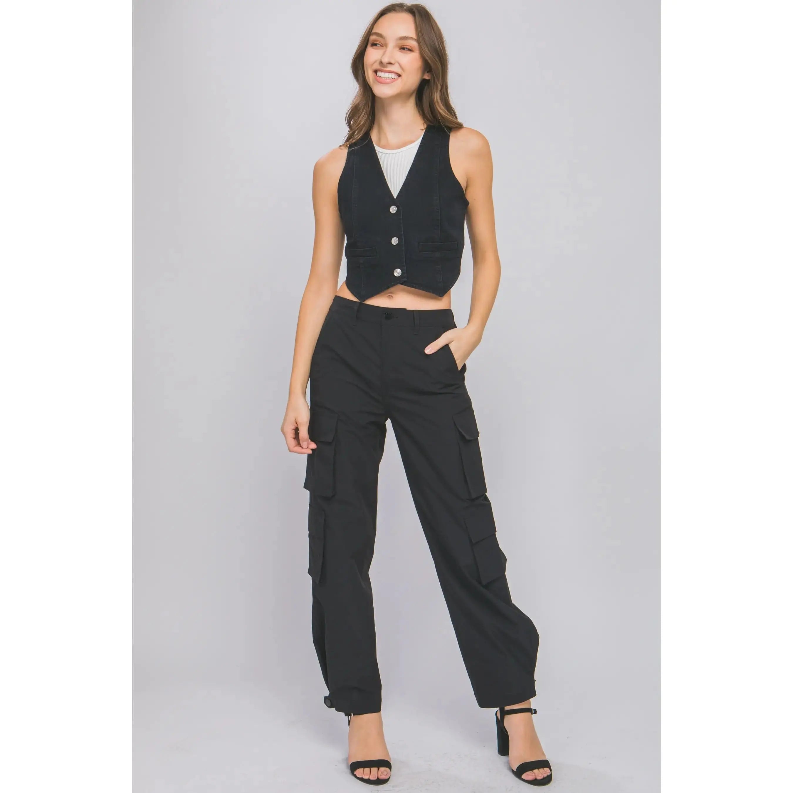 The Classic Women's Denim Cropped Top - Epicplacess