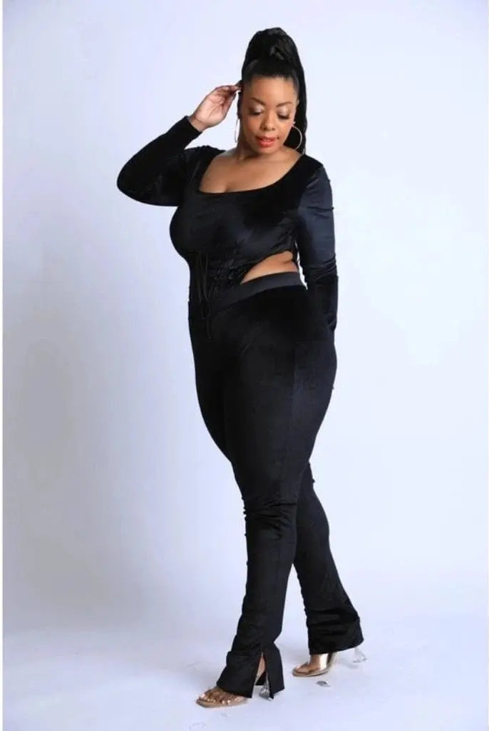 Weekend Ready Lineup Legging Set - Black Bodysuit Epicplacess