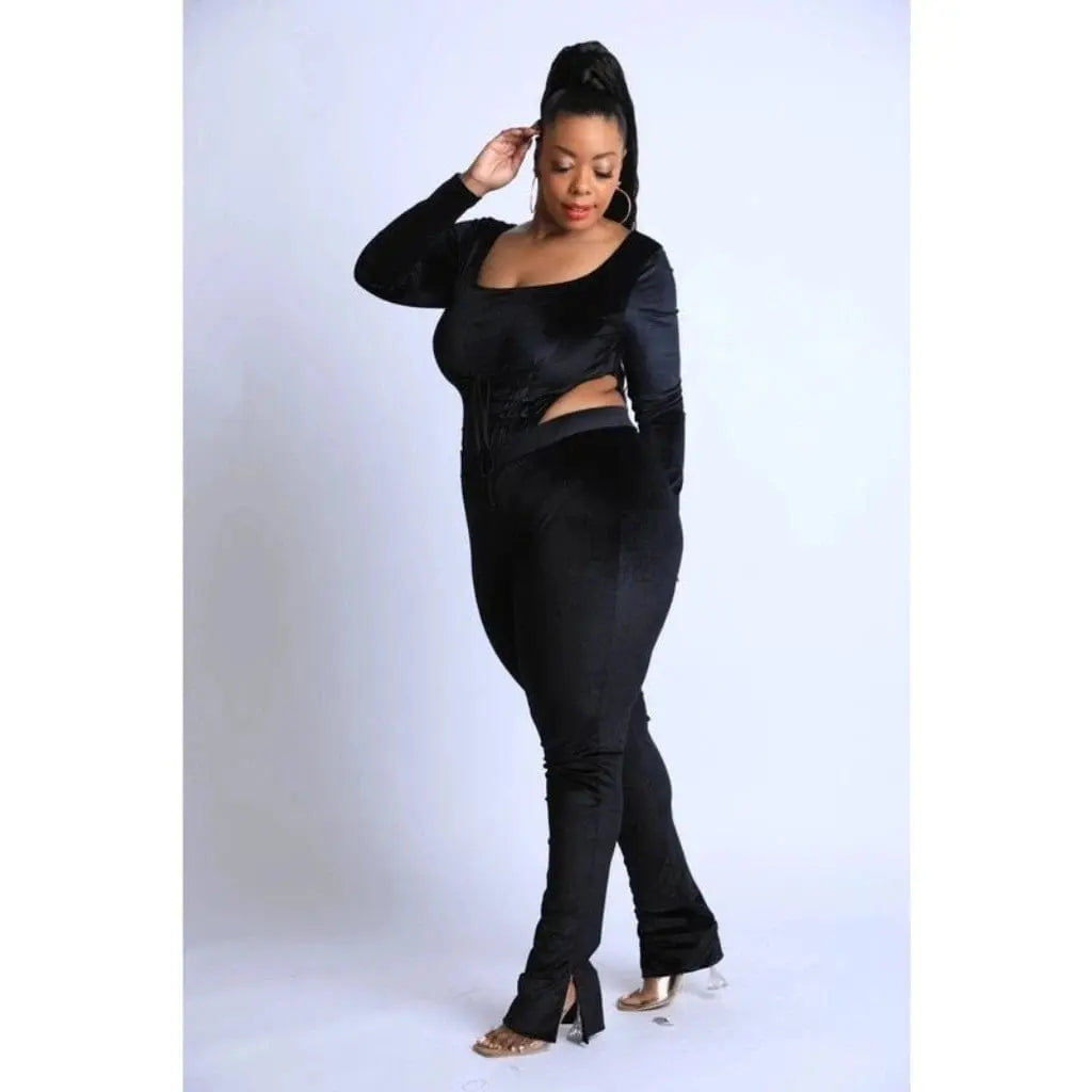 Weekend Ready Lineup Legging Set - Black Bodysuit Epicplacess