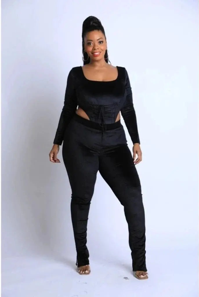 Weekend Ready Lineup Legging Set - Black Bodysuit Epicplacess XL Black