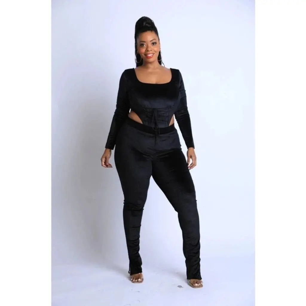 Weekend Ready Lineup Legging Set - Black Bodysuit Epicplacess XL Black