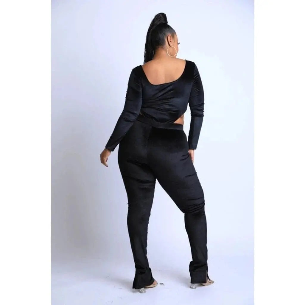 Weekend Ready Lineup Legging Set - Black Bodysuit Epicplacess