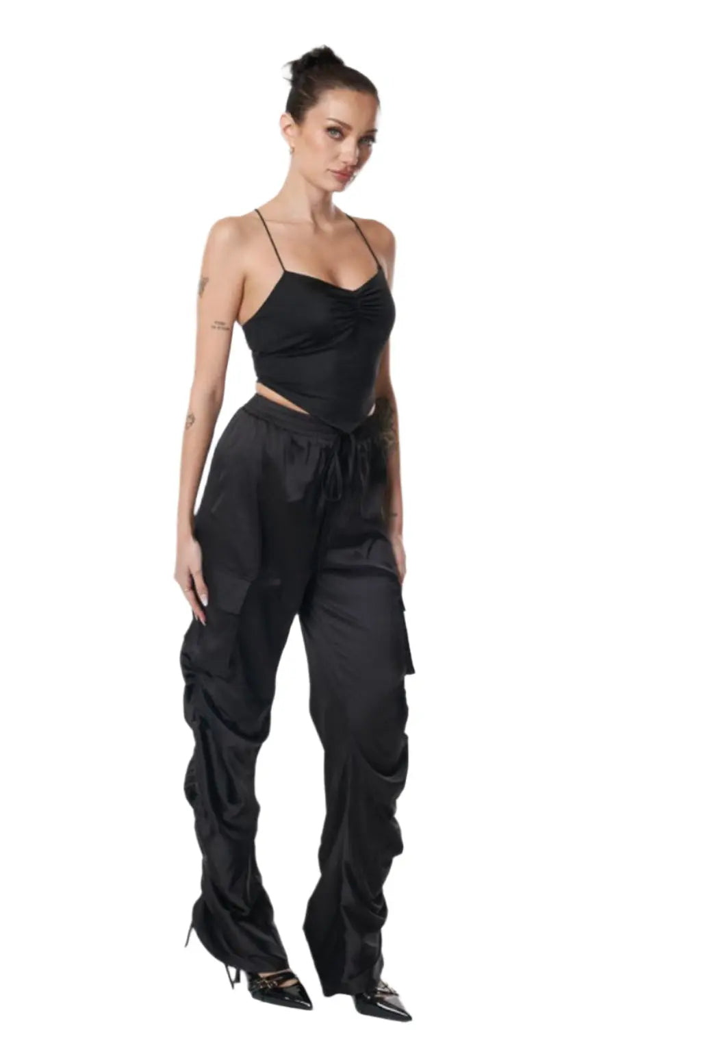 Smoke Show Satin style with cargo pants - Epicplacess