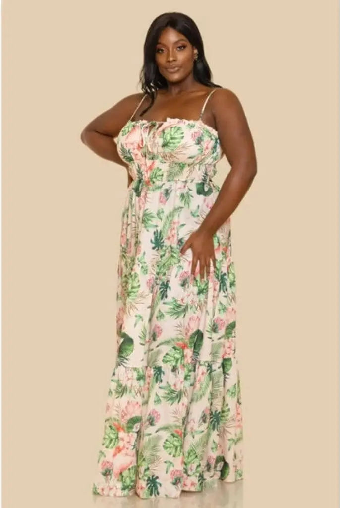 Tropics Peach Maxi Dress Dress Epicplacess 3X Peach