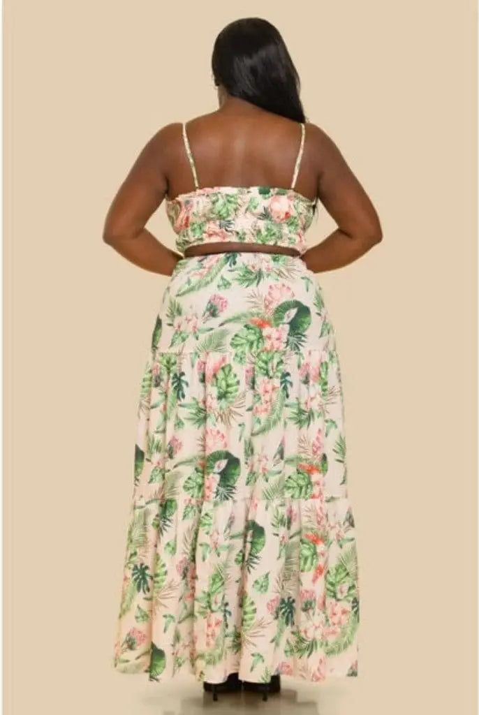 Tropics Peach Maxi Dress Dress Epicplacess 1X Peach