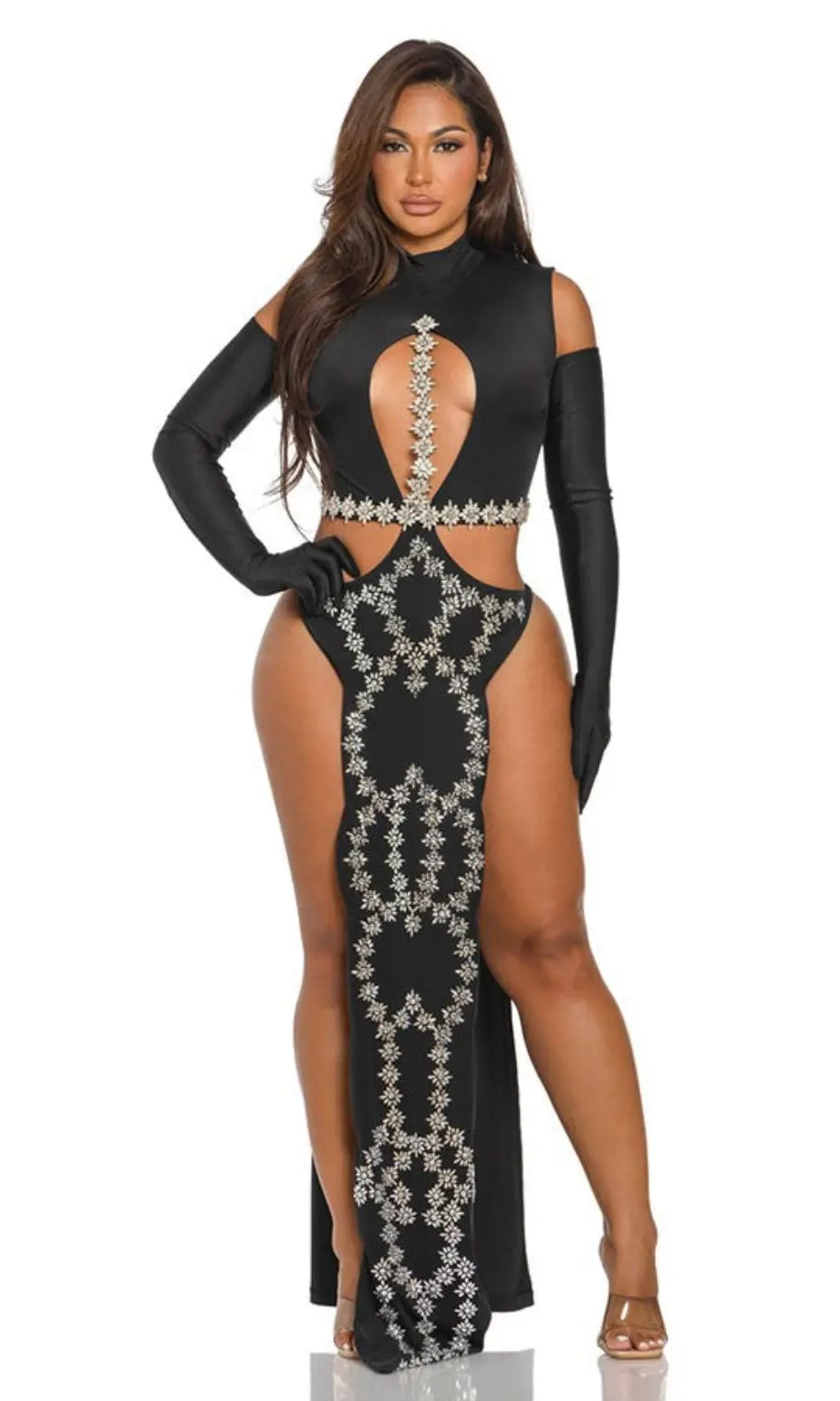 Rock My World Gala Gown Maxi Dress - Black - Epicplacess