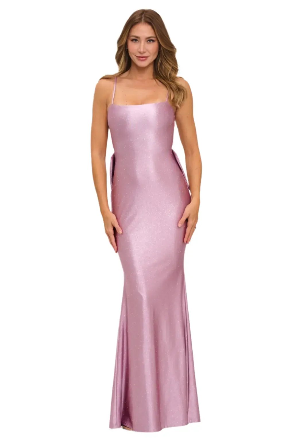 Bow train satin maxi dress - Epicplacess