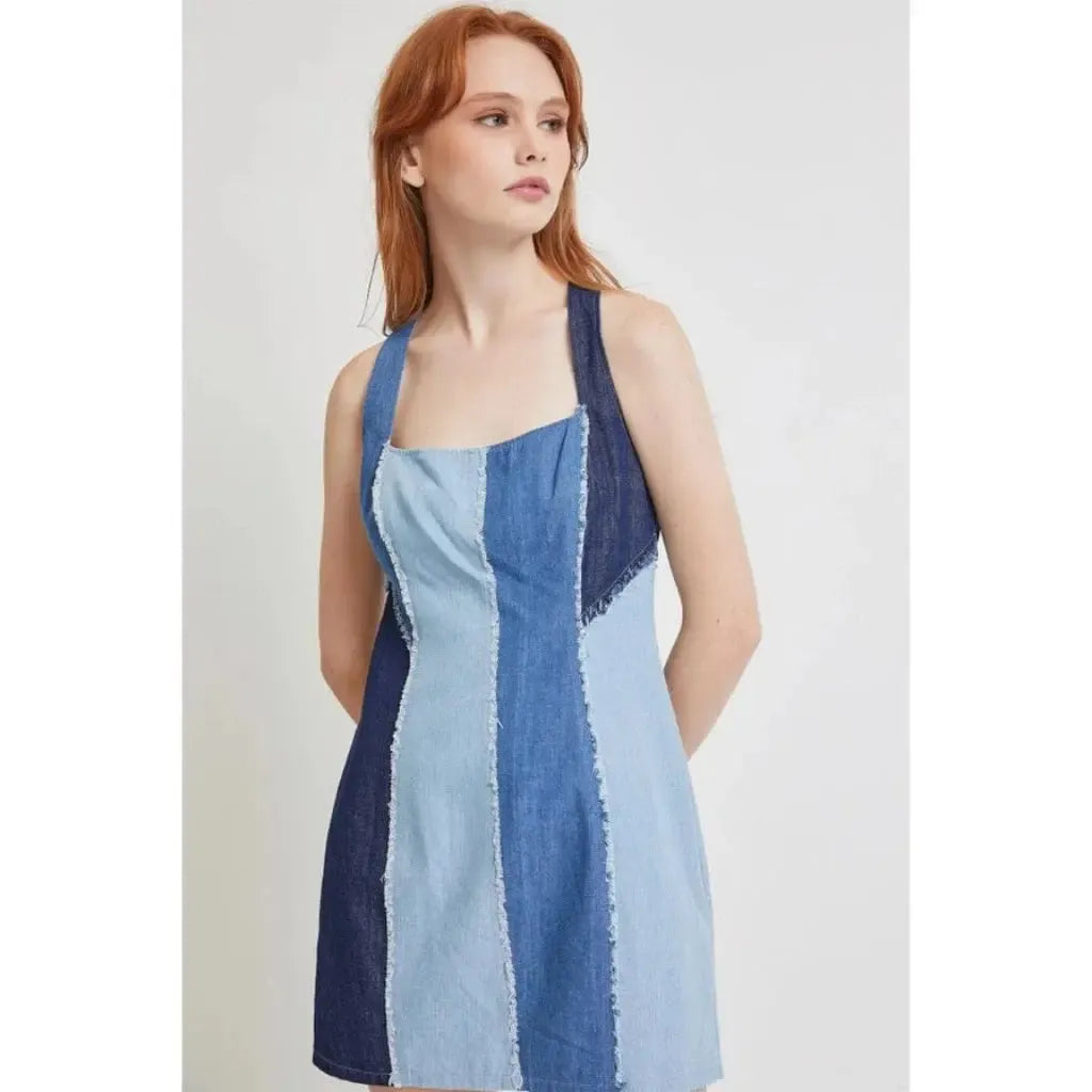 Patchwork dress front view - Epicplacess