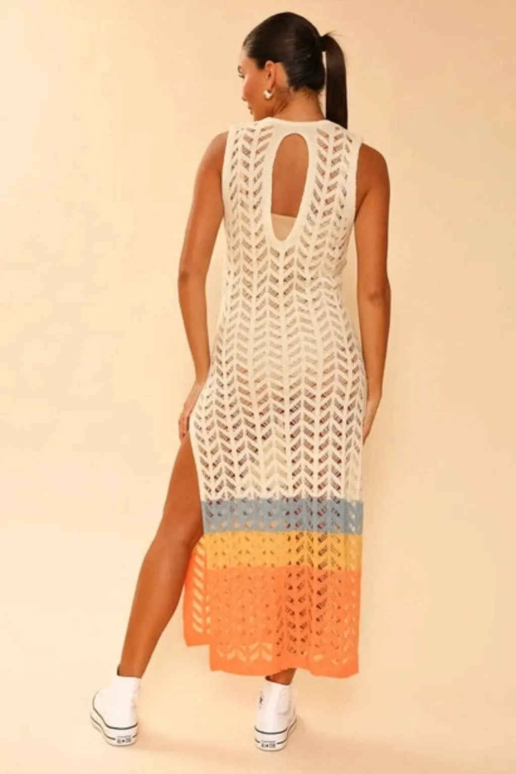 Time for the Beach cover up Dress Epicplacess Cream M