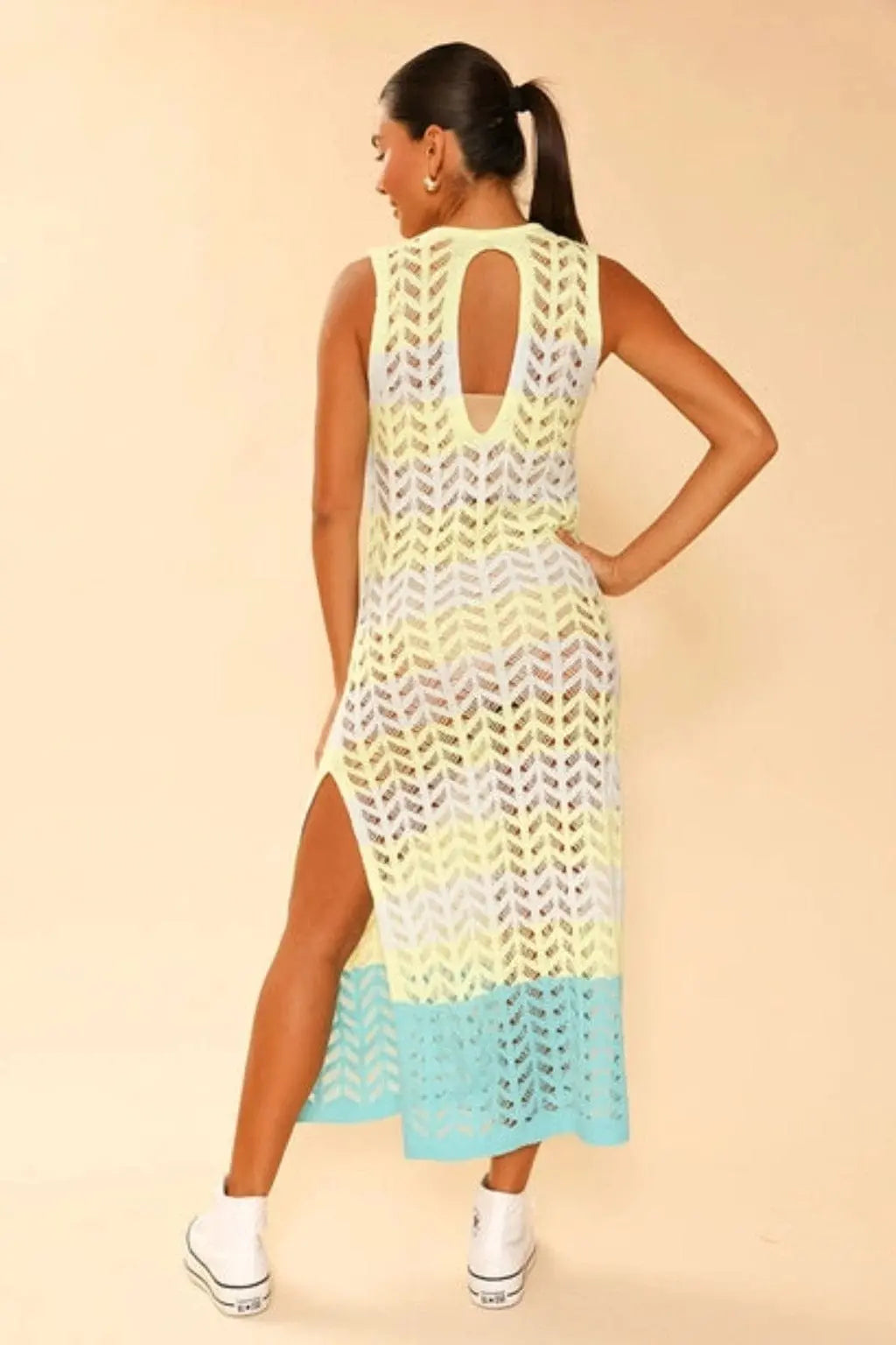Time for the Beach cover up Dress Epicplacess White M