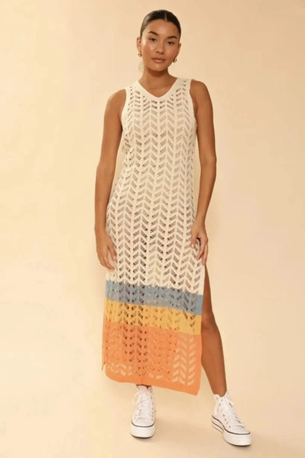 Time for the Beach cover up Dress Epicplacess Cream L