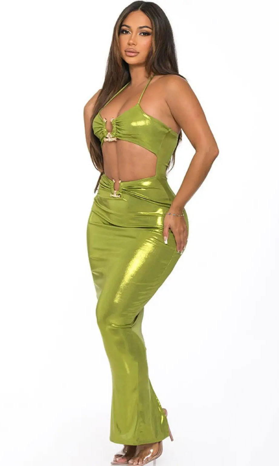 Trousers Club Cut Out Maxi Dress - Epicplacess