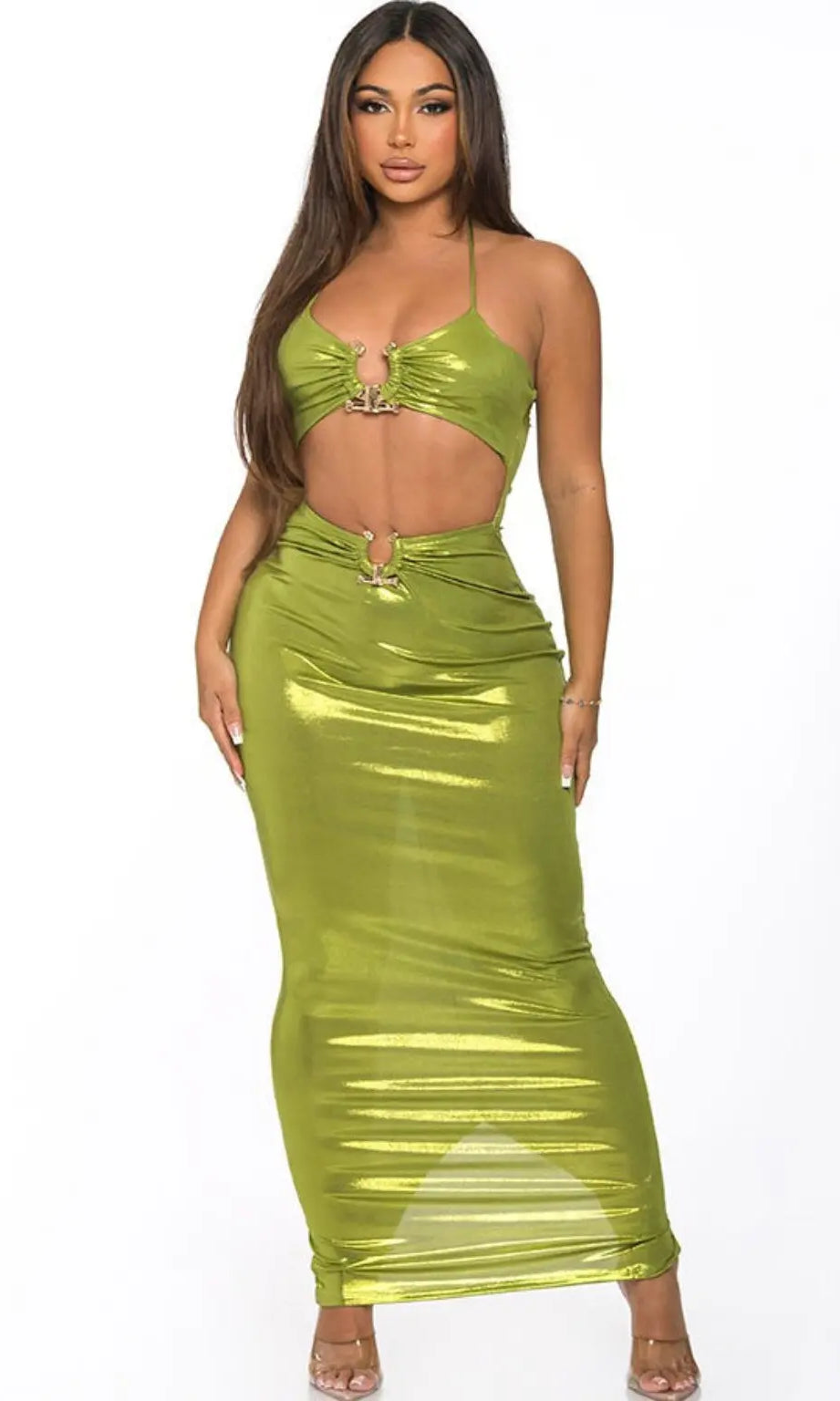 Trousers Club Cut Out Maxi Dress - Epicplacess