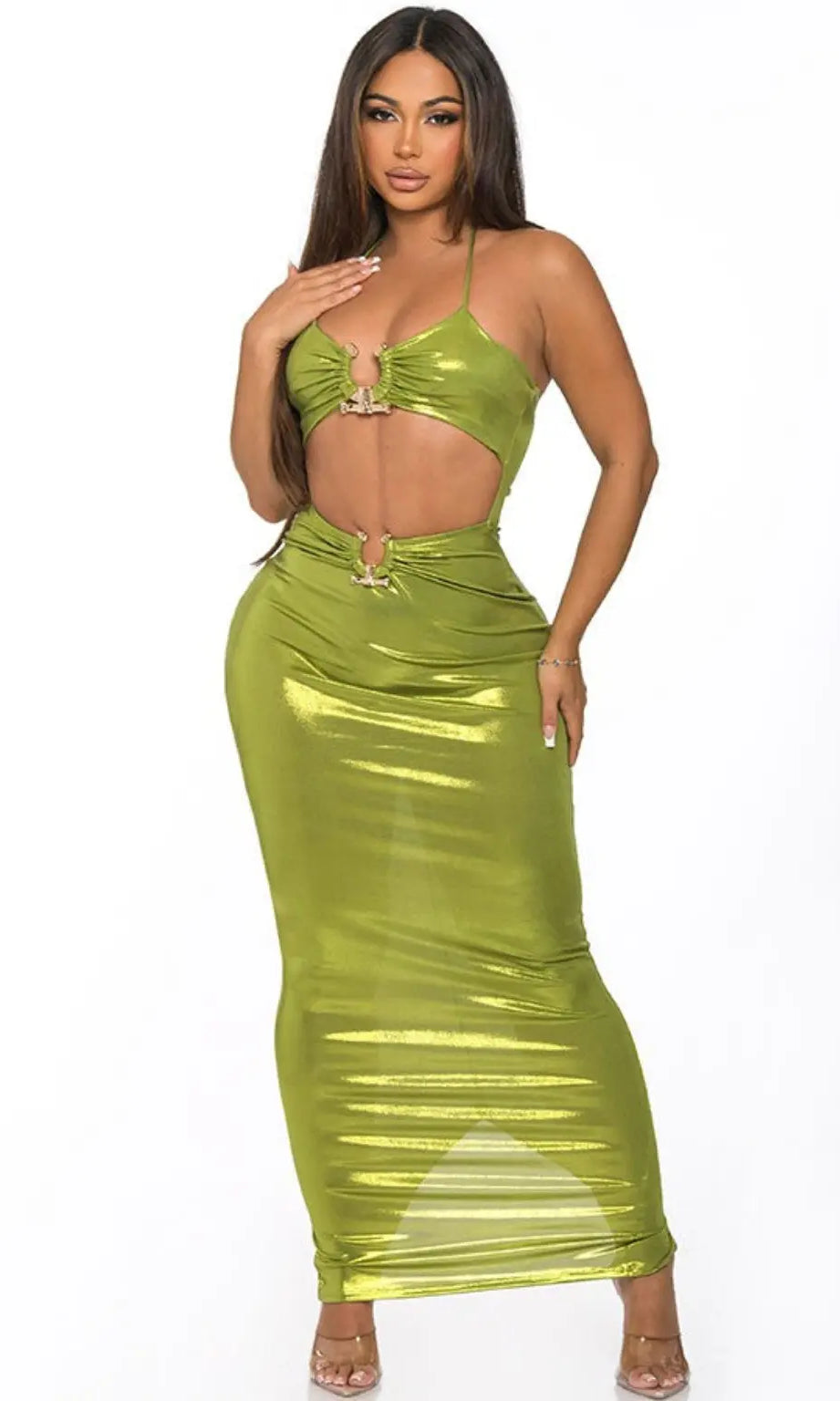 Trousers Club Cut Out Maxi Dress - Epicplacess