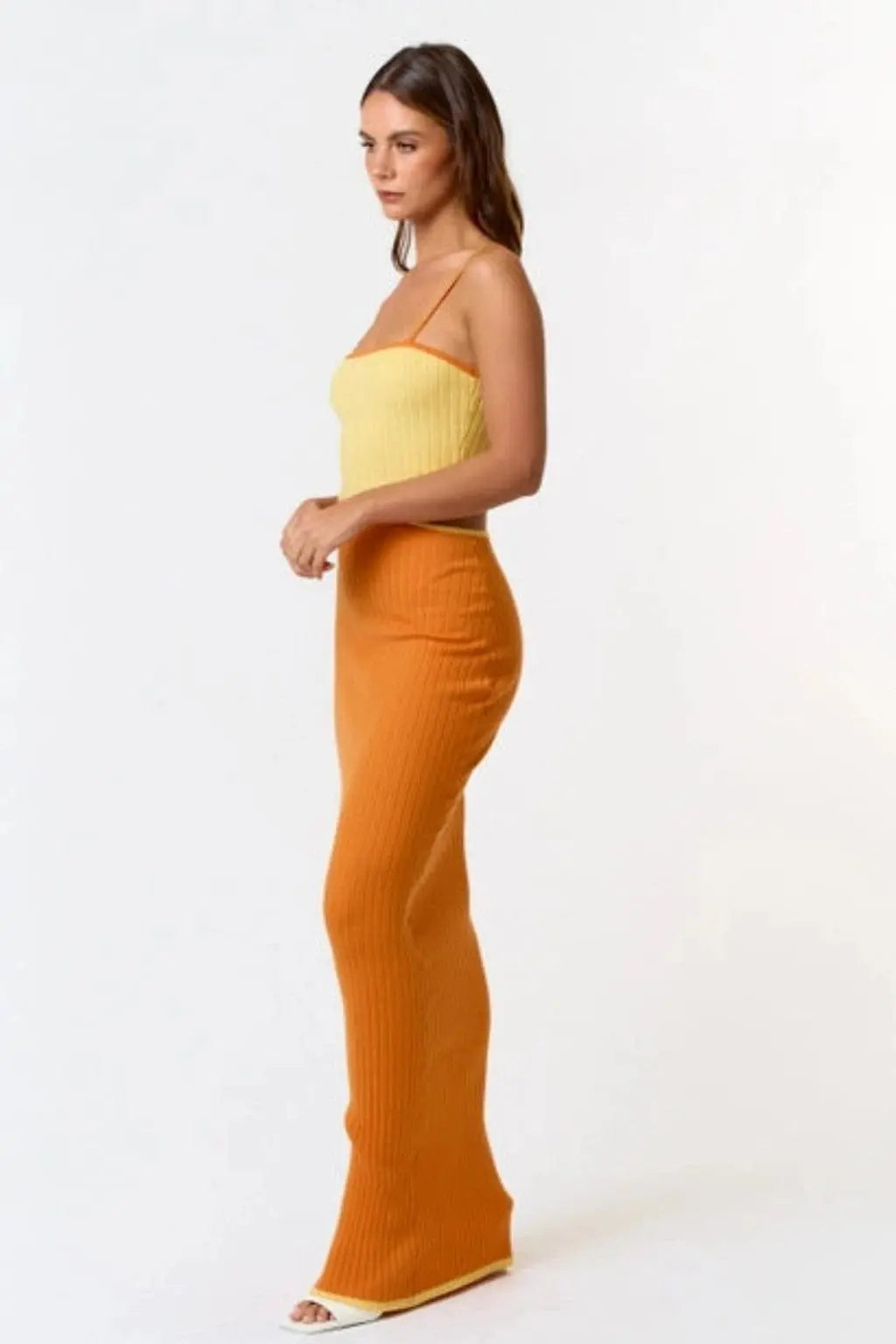 Forward Sweater Maxi Dress-Orange - Epicplacess