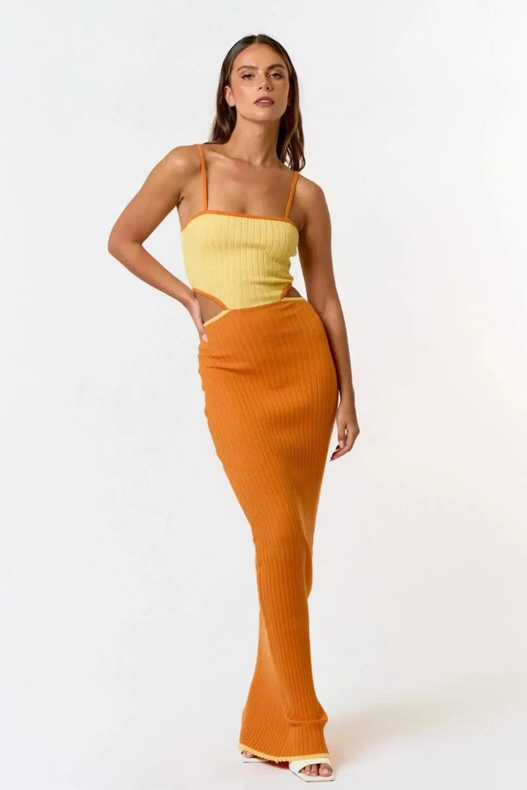 Orange sweater maxi dress - Epicplacess
