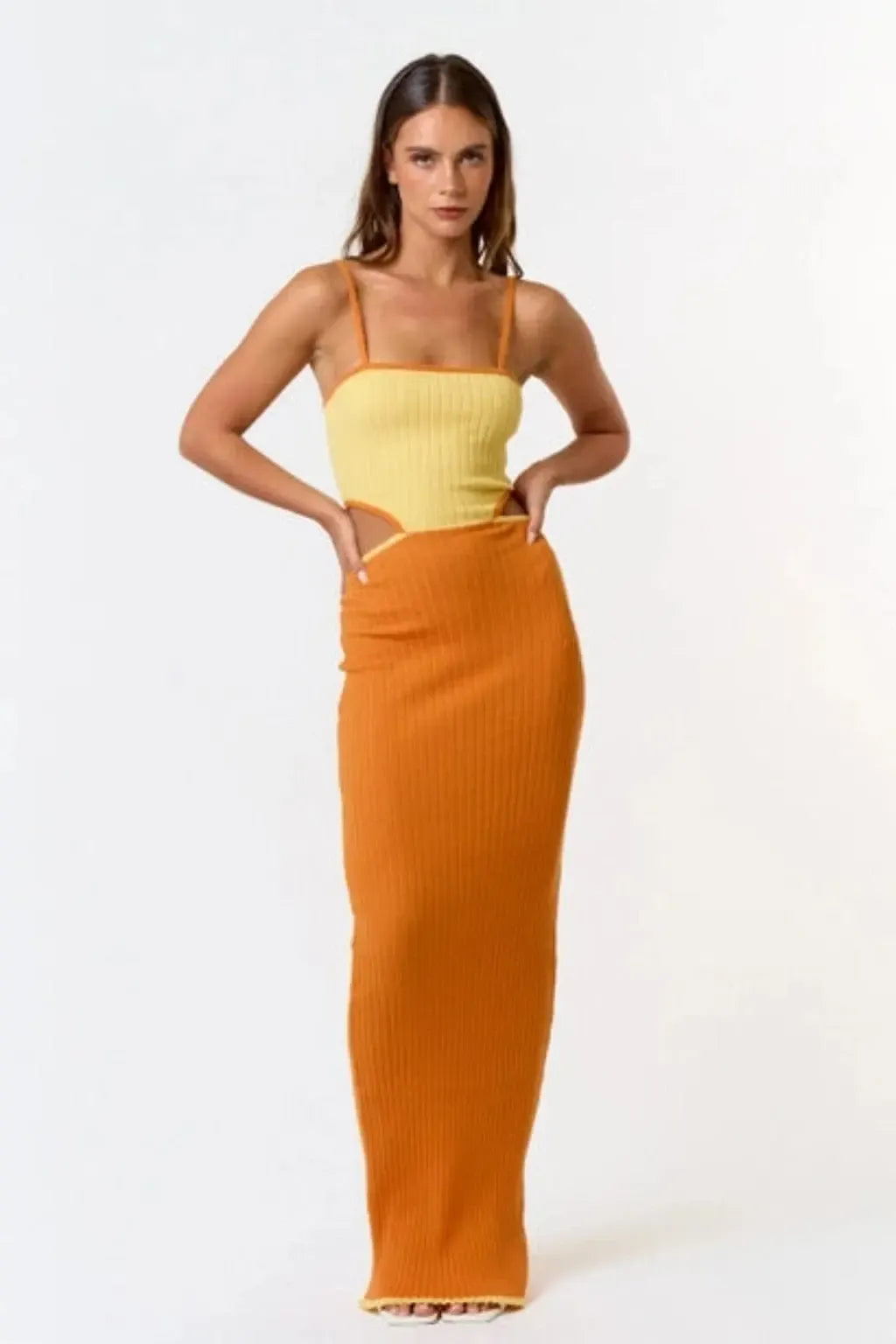 Orange sweater dress outfit view - Epicplacess