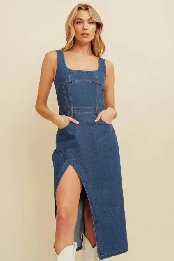 Kyle's denim maxi dress - Epicplacess