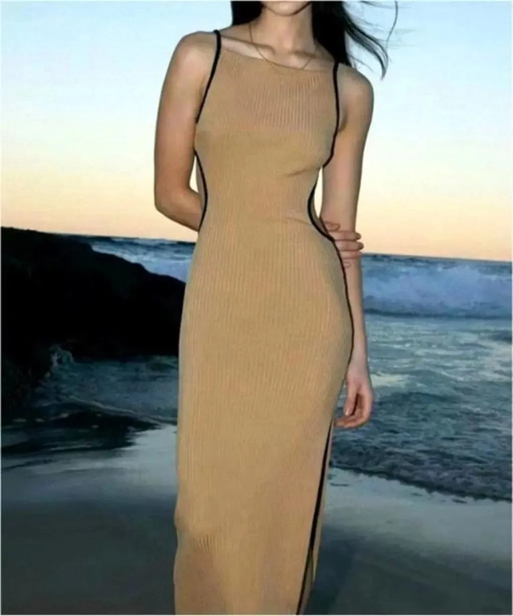 Sexy In The Sun khaki maxi dress - Epicplacess