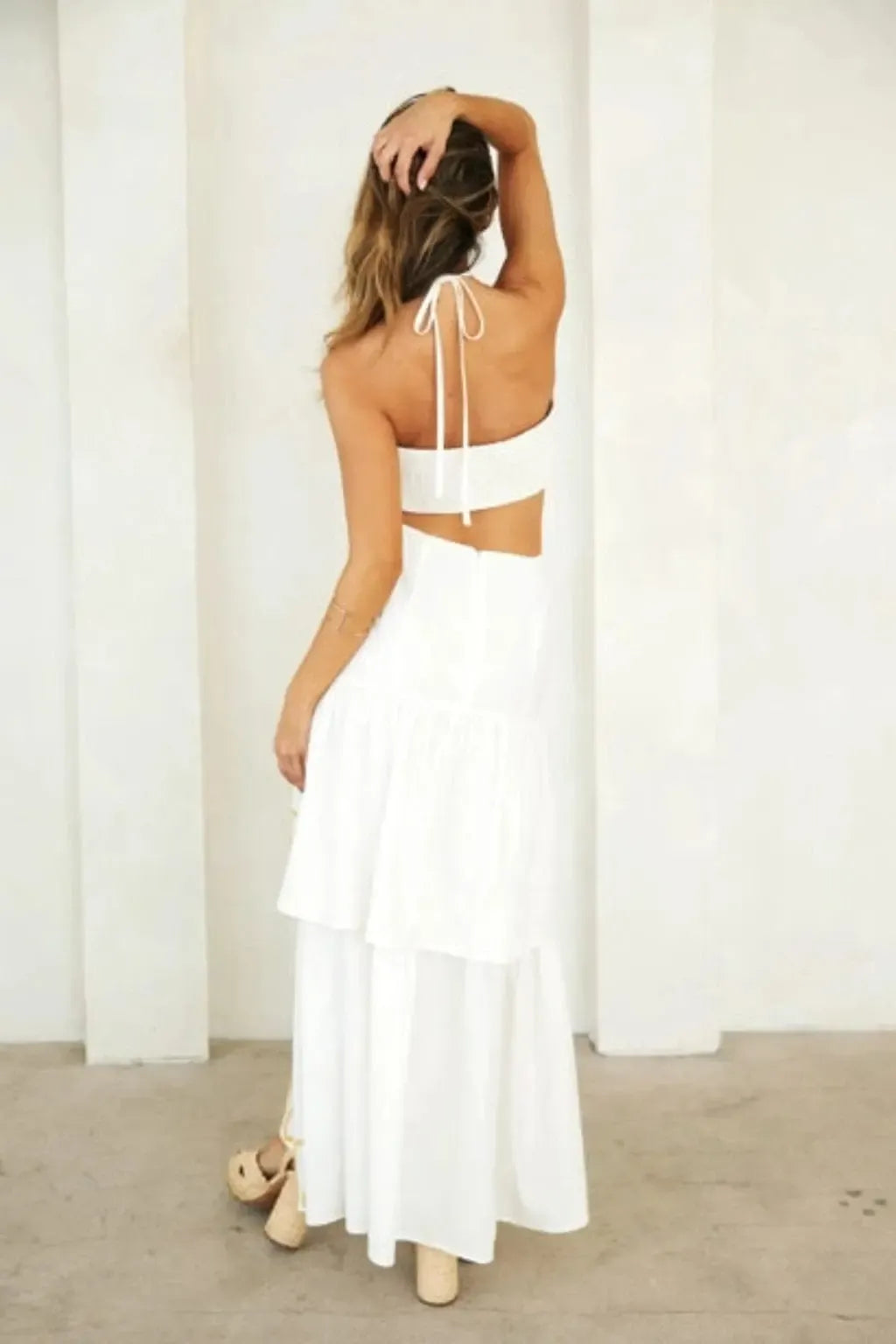 Off-white maxi dress final view - Epicplacess