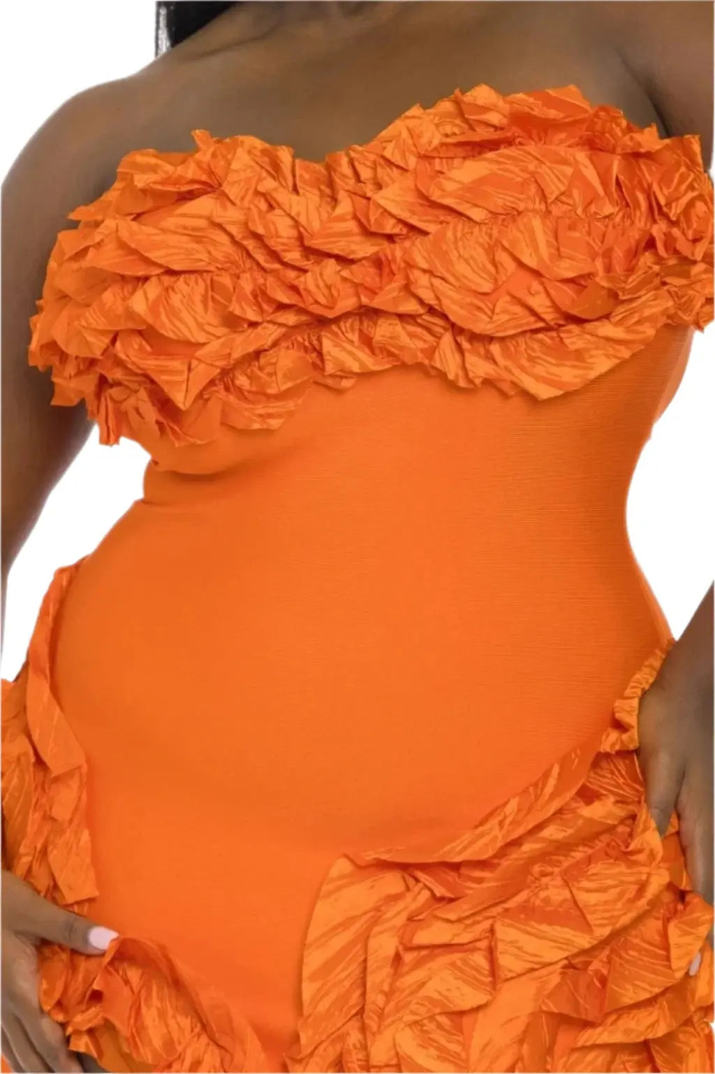 Burgundy Bandage Midi Dress My Festivities Orange - Epicplacess