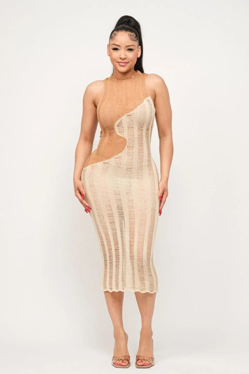 Mocha beach cover-up maxi dress - Epicplacess