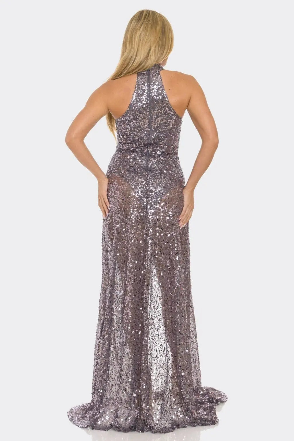 Mirror Off Mesh Velvet Maxi Dress - Epicplacess