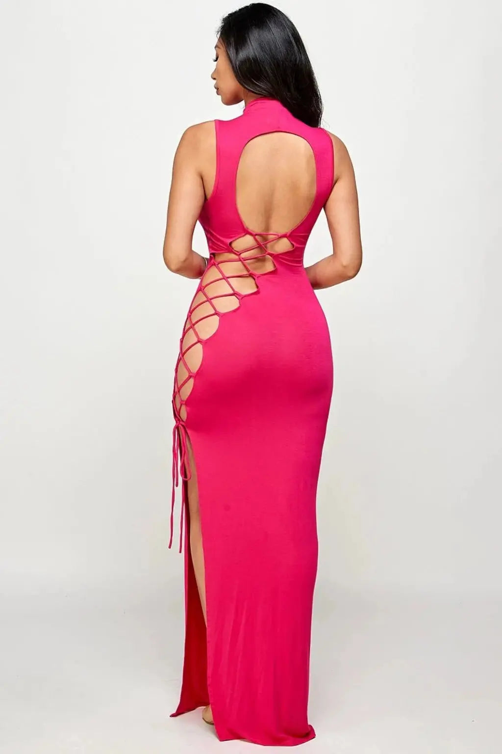 Super Ava Shapewear Maxi Dress - Pink - Epicplacess